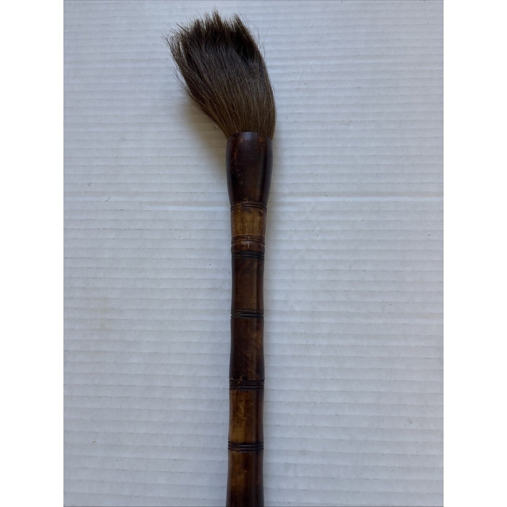 Calligraphy Brush Brown Bone Handle Horsehair Brush Needs Glue - Picture 8 of 15